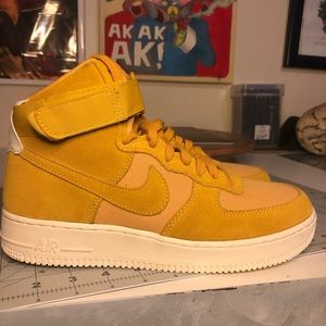 Ochre yellow Nike Air Force one highs sz8